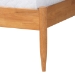 Baxton Studio Dawson Japandi Cream Teddy Fabric and Oak Brown Wood Queen Bed - MG0238-1-NT Oak/Cream 3001-Queen