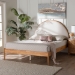 Baxton Studio Dawson Japandi Cream Teddy Fabric and Oak Brown Wood Queen Bed - MG0238-1-NT Oak/Cream 3001-Queen