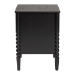 Baxton Studio Lucera Mid-Century Black 2-Drawer Bobbin Nightstand - MG9011-Black-2DW-NS