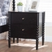 Baxton Studio Lucera Mid-Century Black 2-Drawer Bobbin Nightstand - MG9011-Black-2DW-NS