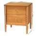 Baxton Studio Lucera Mid-Century Oak Brown 2-Drawer Bobbin Nightstand - MG9011-NT Oak-2DW-NS