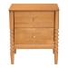 Baxton Studio Lucera Mid-Century Oak Brown 2-Drawer Bobbin Nightstand - MG9011-NT Oak-2DW-NS