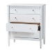 Baxton Studio Lucera Mid-Century White Bobbin Wood 4-Drawer Chest - MG9011-White-4DW-Chest