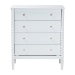 Baxton Studio Lucera Mid-Century White Bobbin Wood 4-Drawer Chest - MG9011-White-4DW-Chest