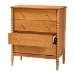 Baxton Studio Lucera Mid-Century Oak Brown Bobbin Wood 4-Drawer Chest - MG9011-NT Oak-4DW-Chest
