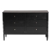 Baxton Studio Lucera Mid-Century Black Bobbin Wood 6-Drawer Dresser - MG9011-Black-6DW-Dresser
