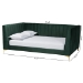 Baxton Studio Oksana Glam and Luxe Emerald Green Velvet and Gold Metal Full Daybed - CF0344-Emerald Green Daybed-Full