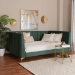 Baxton Studio Oksana Glam and Luxe Emerald Green Velvet and Gold Metal Full Daybed - CF0344-Emerald Green Daybed-Full