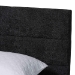 Baxton Studio Mariette Japandi Dark Grey Teddy Fabric and Walnut Brown Wood Queen Bed - BBT61242-XD841-26 Dark Grey/Walnut-Queen