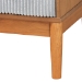 Baxton Studio Taylin Mid-Century Grey Corduroy and Oak Brown Wood 4-Drawer Chest - MG9012-Grey-HC1315-16/NT-Oak-4DW-Chest
