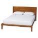 Baxton Studio Aldith Japandi Walnut Brown Toolless Assembly Queen Platform Bed