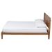 Baxton Studio Aldith Japandi Walnut Brown Toolless Assembly Queen Platform Bed - BBT61232-Tooless-Walnut-Queen
