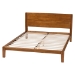 Baxton Studio Aldith Japandi Walnut Brown Toolless Assembly Queen Platform Bed - BBT61232-Tooless-Walnut-Queen