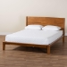 Baxton Studio Aldith Japandi Walnut Brown Toolless Assembly Queen Platform Bed - BBT61232-Tooless-Walnut-Queen
