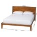 Baxton Studio Aldith Japandi Walnut Brown Toolless Assembly Queen Platform Bed - BBT61232-Tooless-Walnut-Queen