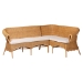 bali & pari Tamara Bohemian Light Honey Rattan 2-Piece Dining Nook Bench Set