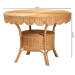 bali & pari Abena Bohemian Scalloped Light Honey Rattan Dining Table - Palm Short-Round-Light Honey Rattan-DT