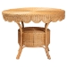 bali & pari Abena Bohemian Scalloped Light Honey Rattan Dining Table - Palm Short-Round-Light Honey Rattan-DT