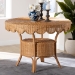 bali & pari Abena Bohemian Scalloped Light Honey Rattan Dining Table - Palm Short-Round-Light Honey Rattan-DT