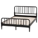 Baxton Studio Braith Farmhouse Black Spindle Wood King Size Platform Bed - SW8620-Black-King