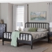 Baxton Studio Braith Farmhouse Black Spindle Wood King Size Platform Bed - SW8620-Black-King