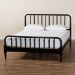 Baxton Studio Braith Farmhouse Black Spindle Wood King Size Platform Bed - SW8620-Black-King