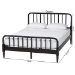 Baxton Studio Braith Farmhouse Black Spindle Wood King Size Platform Bed - SW8620-Black-King
