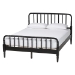 Baxton Studio Braith Farmhouse Black Spindle Wood King Size 4-Piece Bedroom Set with Two Nightstands - Christina-Black-4PC King Bedroom Set