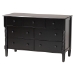 Baxton Studio Braith Farmhouse Black Spindle Wood King Size 4-Piece Bedroom Set with Two Nightstands - Christina-Black-4PC King Bedroom Set
