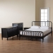 Baxton Studio Braith Farmhouse Black Spindle Wood King Size 4-Piece Bedroom Set - SW8620-Black-4PC King Bedroom Set