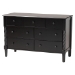 Baxton Studio Braith Farmhouse Black Spindle Wood King Size 4-Piece Bedroom Set - SW8620-Black-4PC King Bedroom Set
