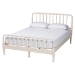 Baxton Studio Braith Farmhouse Ivory Spindle Wood Queen Size Platform Bed