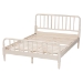 Baxton Studio Braith Farmhouse Ivory Spindle Wood Queen Size Platform Bed - SW8620-Ivory-Queen