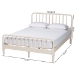 Baxton Studio Braith Farmhouse Ivory Spindle Wood Queen Size Platform Bed - SW8620-Ivory-Queen
