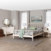 Baxton Studio Braith Farmhouse Ivory Spindle Wood King Size 4-Piece Bedroom Set with Two Nightstands - Christina-Ivory-4PC King Bedroom Set