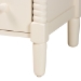 Baxton Studio Braith Farmhouse Ivory Spindle Wood King Size 4-Piece Bedroom Set with Two Nightstands - Christina-Ivory-4PC King Bedroom Set