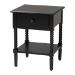 Baxton Studio Braith Farmhouse Black Spindle Wood 1-Drawer Nightstand