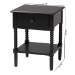 Baxton Studio Braith Farmhouse Black Spindle Wood 1-Drawer Nightstand - SW8000-88NS-Black-NS