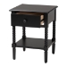 Baxton Studio Braith Farmhouse Black Spindle Wood 1-Drawer Nightstand - SW8000-88NS-Black-NS