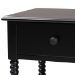 Baxton Studio Braith Farmhouse Black Spindle Wood 1-Drawer Nightstand - SW8000-88NS-Black-NS