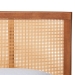 Baxton Studio Walthard Mid-Century Light Walnut King Platform Bed with Woven Rattan - SW8632-Light Walnut/Rattan-King