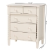 Baxton Studio Braith Farmhouse Ivory Spindle Wood 5-Drawer Chest - SW8000-88CH5D-Ivory-Chest