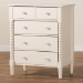 Baxton Studio Braith Farmhouse Ivory Spindle Wood 5-Drawer Chest - SW8000-88CH5D-Ivory-Chest