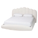 Baxton Studio Grenier Modern Cream Boucle Fabric King Size Floating Bed