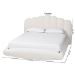Baxton Studio Grenier Modern Cream Boucle Fabric King Size Floating Bed - BBT61329-Floating Bed-Cream-King