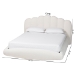 Baxton Studio Grenier Modern Cream Boucle Fabric King Size Floating Bed - BBT61329-Floating Bed-Cream-King