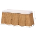 bali & pari Palm Scallop Natural Rattan Ottoman with Cushion - Handwoven Wicker Accent Bench for Living Room, Bedroom or Entryway, Coastal Boho Style Accent Furniture, Rectangle - Palm-Light Honey Rattan-Rectangle Ottoman w/ Cushion