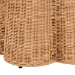 bali & pari Palm Scallop Natural Rattan Ottoman with Cushion - Handwoven Wicker Accent Stool or Footrest for Living Room, Bedroom, or Sunroom, Coastal Boho Style, 26" Round - Palm-Light Honey Rattan-51cm Round Ottoman w/Cushion