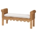 bali & pari Reiko Handwoven Natural Rattan Bench with Scalloped Detailing - Boho Farmhouse Entryway, Bedroom, or Living Room Accent Seating - Palm Short-Open-Natural Rattan-Bench