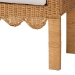 bali & pari Reiko Handwoven Natural Rattan Bench with Scalloped Detailing - Boho Farmhouse Entryway, Bedroom, or Living Room Accent Seating - Palm Short-Open-Natural Rattan-Bench